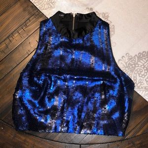 Sequin Crop Top